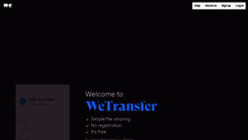 What Wetransfer.com website looked like in 2021 (3 years ago)