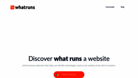 What Whatruns.com website looked like in 2021 (3 years ago)