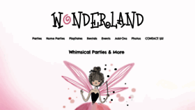 What Wonderlandpartiesct.com website looked like in 2021 (3 years ago)