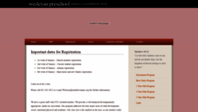 What Wesleyan-preschool.org website looked like in 2021 (3 years ago)