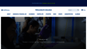 What Wellesley.edu website looked like in 2021 (3 years ago)