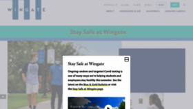 What Wingate.edu website looked like in 2021 (3 years ago)
