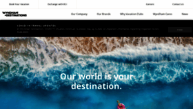 What Wyndhamdestinations.com website looked like in 2021 (3 years ago)