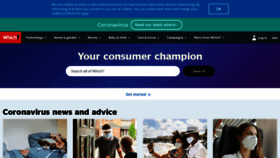 What Which.co.uk website looked like in 2021 (3 years ago)