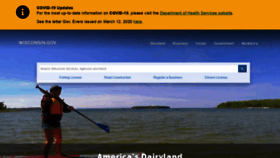 What Wisconsin.gov website looked like in 2021 (5 years ago)