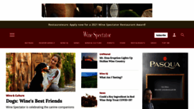 What Winespectator.com website looked like in 2021 (3 years ago)