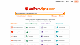 What Wolframalpha.com website looked like in 2021 (3 years ago)
