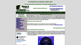 What Wickedthemusicalticketsonline.com website looked like in 2021 (3 years ago)