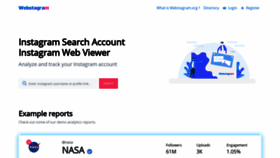 What Webstagram.org website looked like in 2021 (3 years ago)