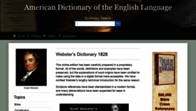 What Webstersdictionary1828.com website looked like in 2021 (3 years ago)