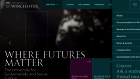 What Winchester.ac.uk website looked like in 2021 (3 years ago)