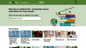 What Wikihow.pet website looked like in 2021 (3 years ago)