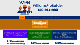 What Williamsprobuilder.com website looked like in 2021 (3 years ago)