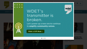 What Wdet.org website looked like in 2021 (3 years ago)