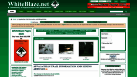 What Whiteblaze.net website looked like in 2021 (3 years ago)