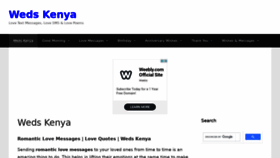 What Wedskenya.com website looked like in 2021 (3 years ago)