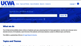What Webarchive.org.uk website looked like in 2021 (3 years ago)