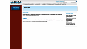 What Whois.arin.net website looked like in 2021 (3 years ago)