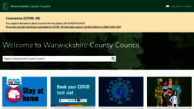 What Warwickshire.gov.uk website looked like in 2021 (3 years ago)