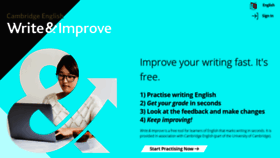 What Writeandimprove.com website looked like in 2021 (4 years ago)