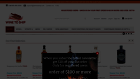What Winetoship.com website looked like in 2021 (3 years ago)
