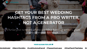 What Weddinghashers.com website looked like in 2021 (3 years ago)
