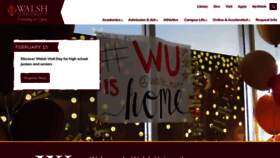 What Walsh.edu website looked like in 2021 (3 years ago)