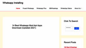 What Whatsappinstalling.com website looked like in 2021 (3 years ago)