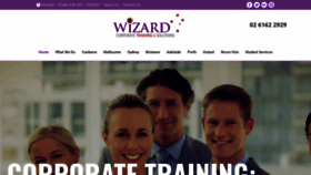 What Wizardcorporatetraining.com.au website looked like in 2021 (3 years ago)