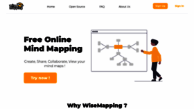 What Wisemapping.com website looked like in 2021 (3 years ago)