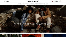What Woolrich.com website looked like in 2021 (3 years ago)