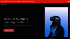 What Wefunder.com website looked like in 2021 (3 years ago)