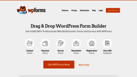 What Wpforms.com website looked like in 2021 (3 years ago)