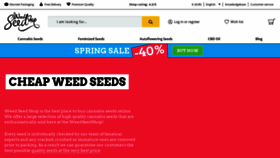What Weedseedshop.com website looked like in 2021 (3 years ago)
