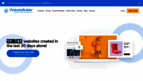 What Websitebuilder.com website looked like in 2021 (4 years ago)