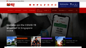 What Www.gov.sg website looked like in 2021 (3 years ago)