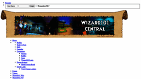 What Wizard101central.com website looked like in 2021 (3 years ago)