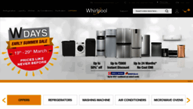 What Whirlpoolindia.com website looked like in 2021 (3 years ago)