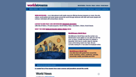 What Worldstreams.org website looked like in 2021 (3 years ago)