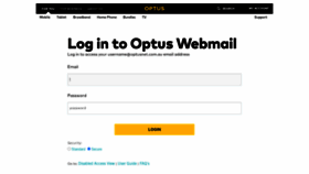 What Webmail.optusnet.com.au website looked like in 2021 (3 years ago)