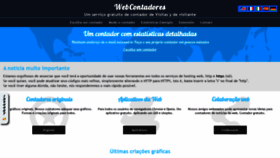 What Webcontadores.com website looked like in 2021 (4 years ago)