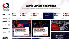 What Worldcurling.org website looked like in 2021 (3 years ago)
