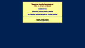 What Wendys.cz website looked like in 2021 (5 years ago)