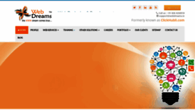 What Webdreams.in website looked like in 2021 (4 years ago)