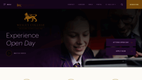 What Wesleycollege.edu.au website looked like in 2021 (3 years ago)