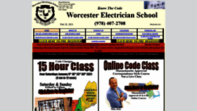What Worcesterelectricianschool.com website looked like in 2021 (3 years ago)