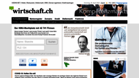 What Wirtschaft.ch website looked like in 2021 (3 years ago)