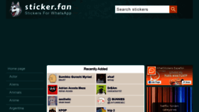 What Whatsapp.sticker.fan website looked like in 2021 (3 years ago)