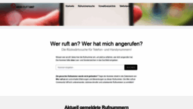 What Wer-ruft-an.com website looked like in 2021 (4 years ago)
