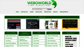 What Weboworld.com website looked like in 2021 (3 years ago)